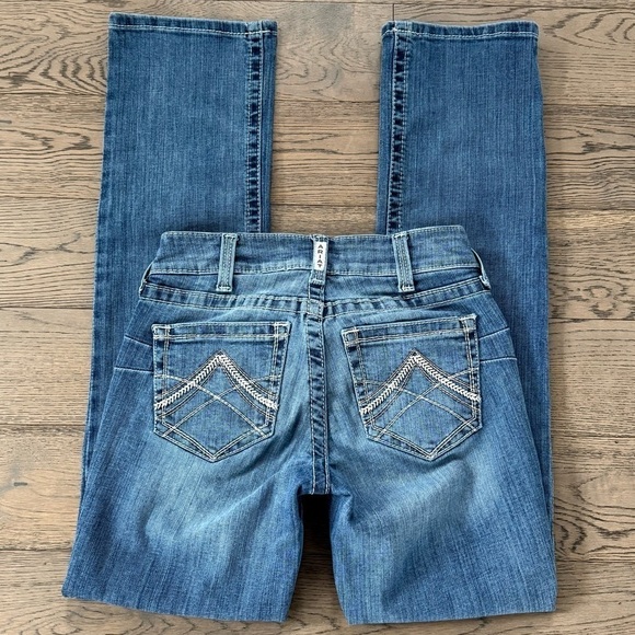 Ariat Real Denim Mid Rise Straight Leg Jeans - Picture 3 of 11